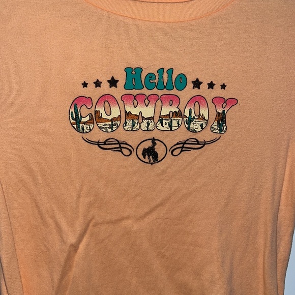 NWOT, Hello Cowboy Crop Top - Picture 2 of 4
